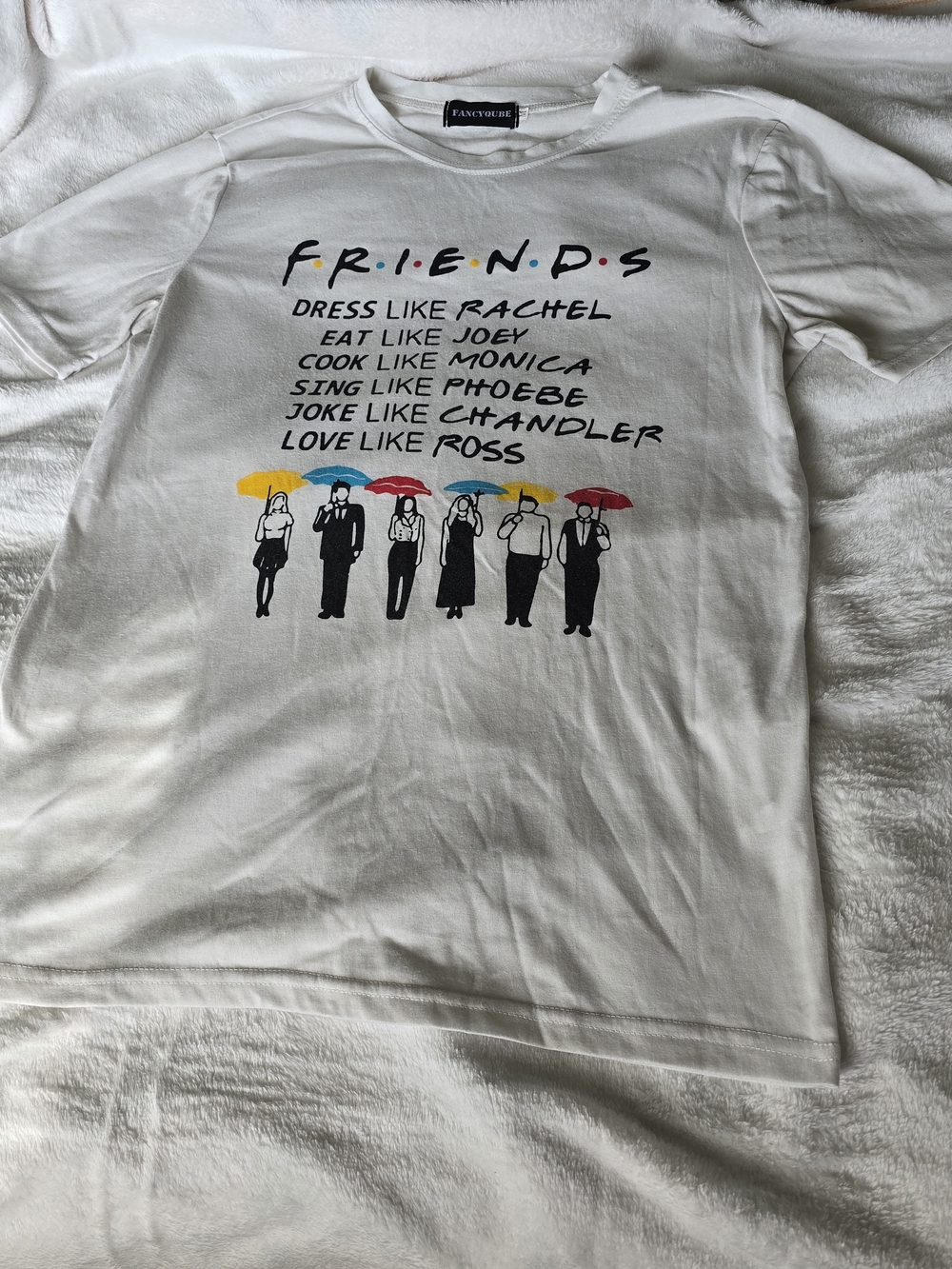 FRIENDS Graphic Tee with Colorful Umbrellas 💖